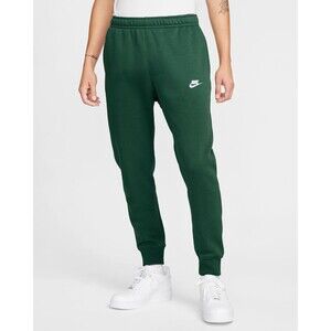 NWT NIKE Men's Sportswear Logo Fleece Jogger Sweatpants Fir Green